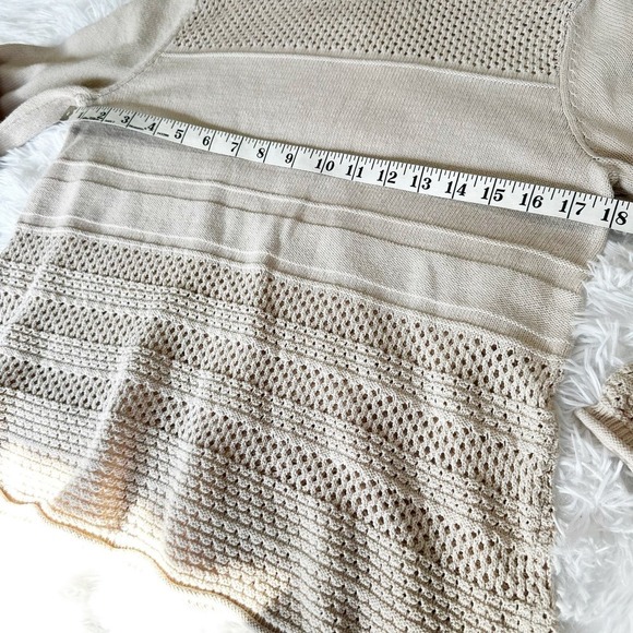 Size M Ann Taylor Loft Knit Cotton Top Light Sweater Medium - Picture 3 of 7